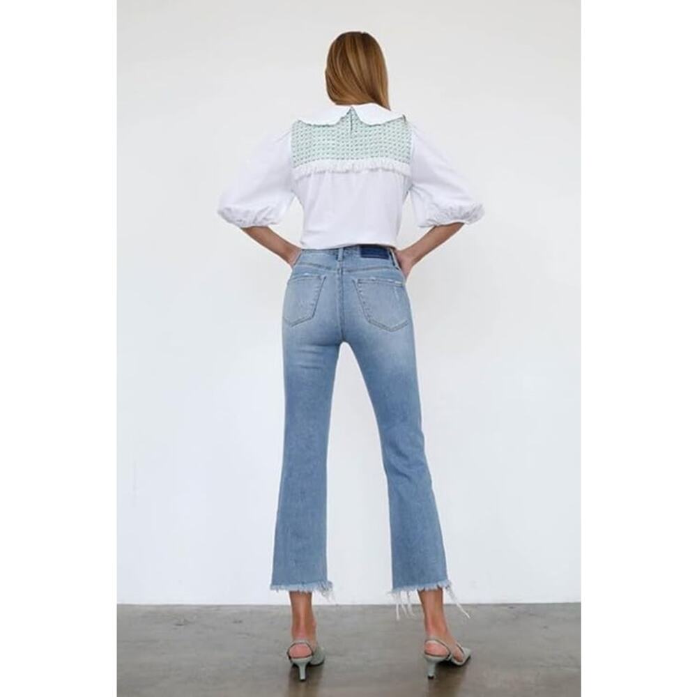 Insane Gene High Rise Crop Boot Cut Jeans - P1012R - Size 9/28 - Picture 5 of 7